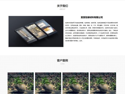 【K489】捆扎带塑料包装材料首页带视频公司网站模板