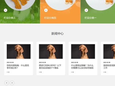 【K412】猫粮狗粮宠物食品宠物玩具企业网站模板
