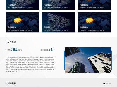 【K446】高端大气科技类带三级栏目下载功能网站模板