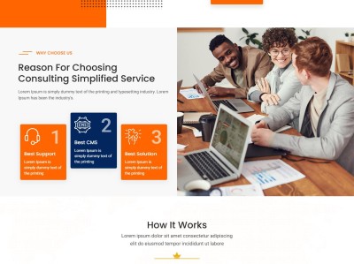 【FC718】蓝色商务风商业咨询服务网站静态模板