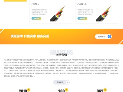 【K641】电气传感器产品页带视频企业网站模板